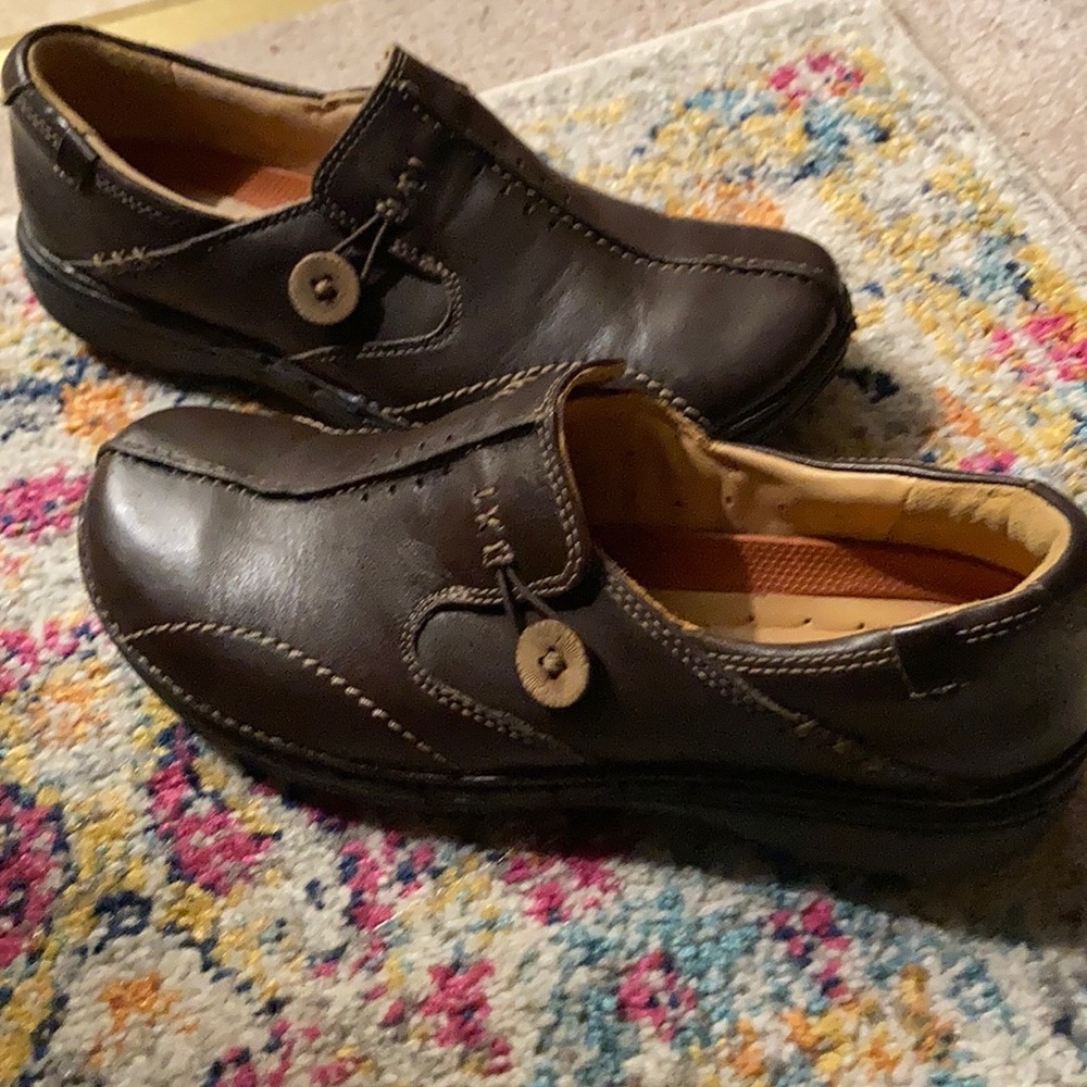 Clarks Structured leather loafer